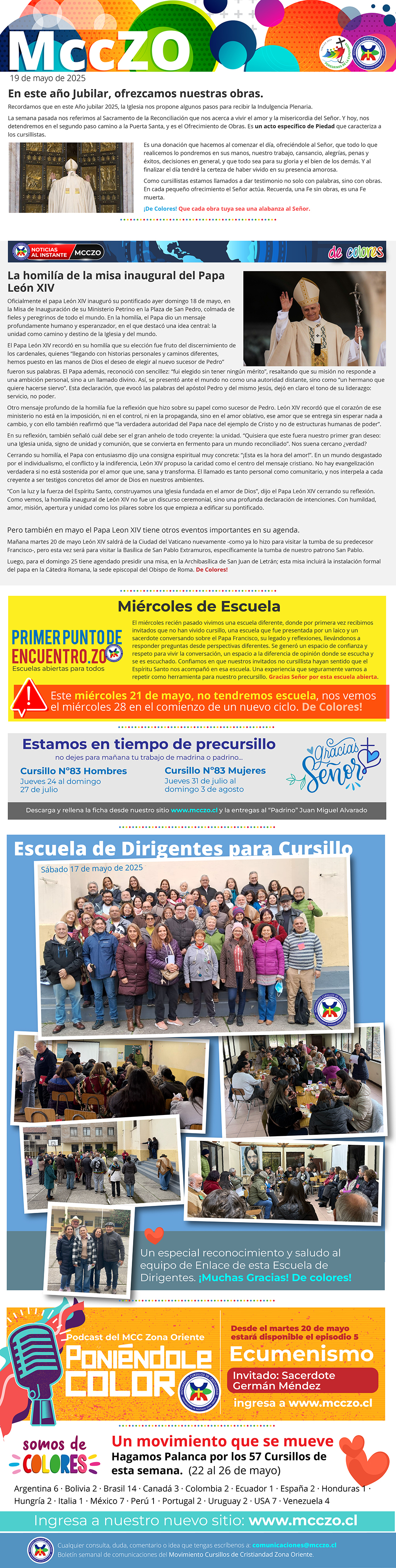 mailiing lunes 2025